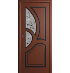 Дверь деревянная межкомнатная шпон Велес Шоколад Шелк